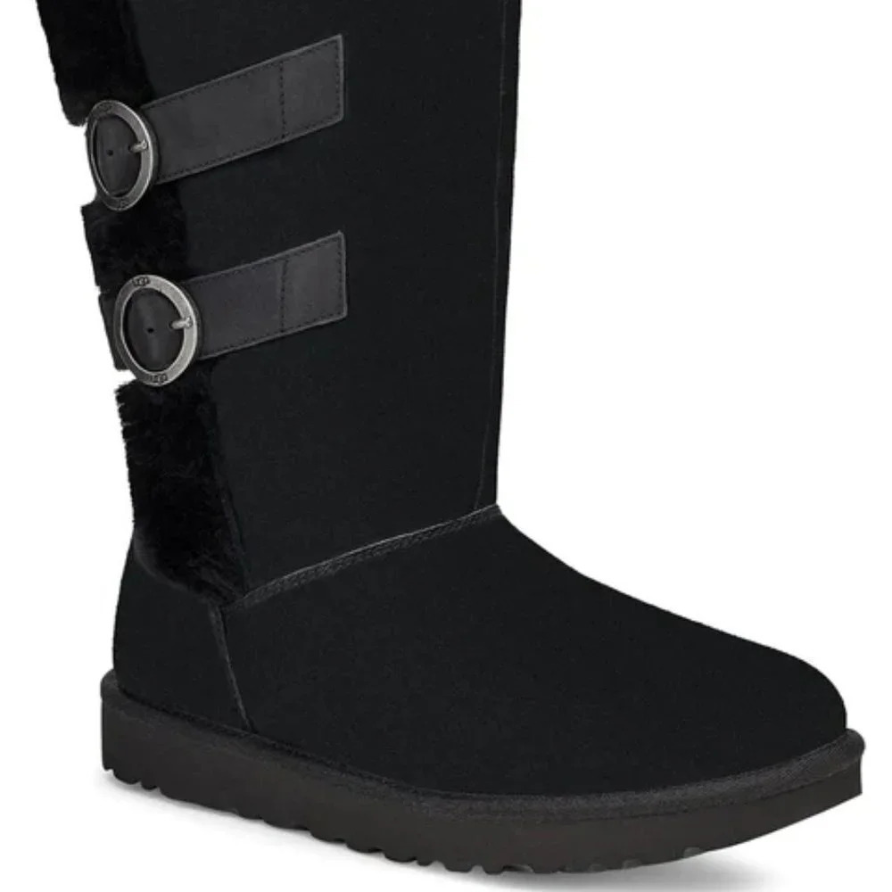 UGG Women's Aletheia Suede Boot in Black.  Sz: 5
